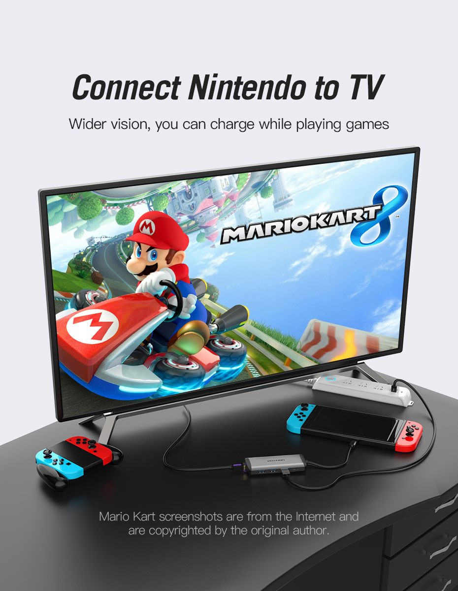 Vention Type-C to HDMI/3XUSB3.0/RJ45/TF/SD Con