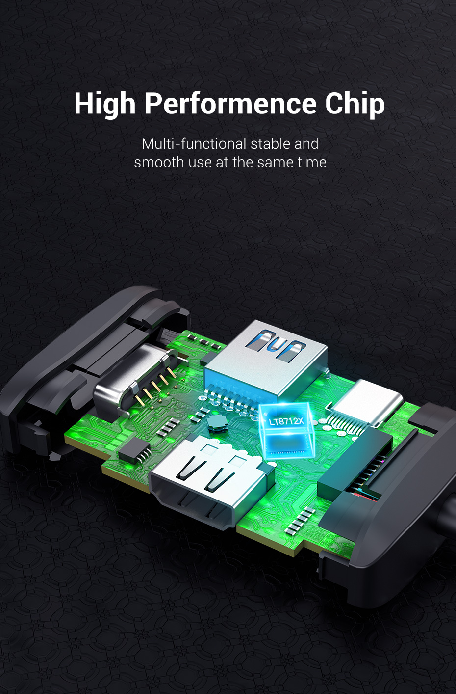 Vention Type-C to HDMI/USB3.0/VGA/PD 0.15M