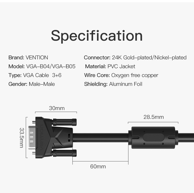 Vention VGA Cable 20M