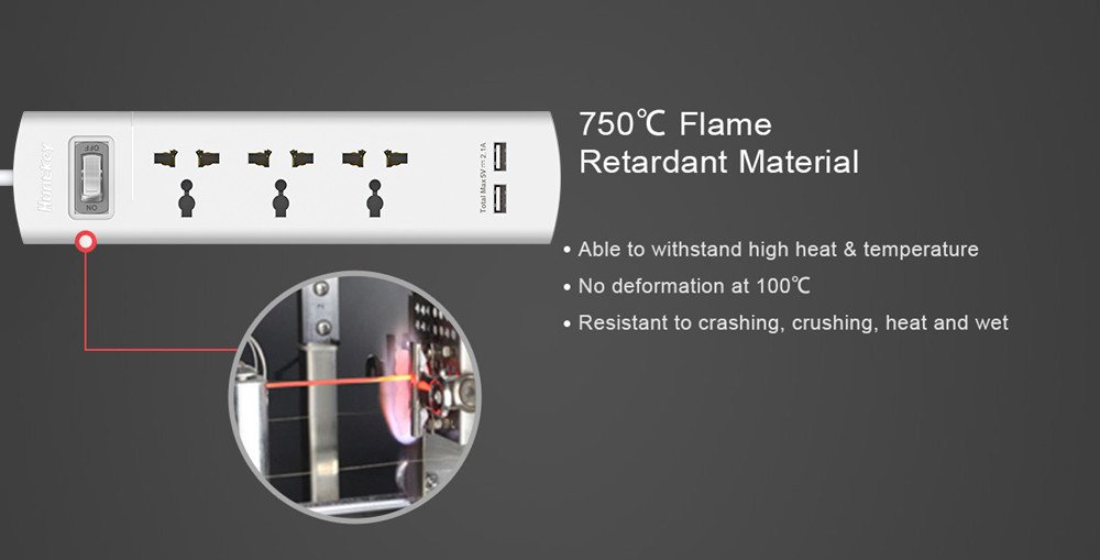 Huntkey Smart Power Strip 3 Outlet