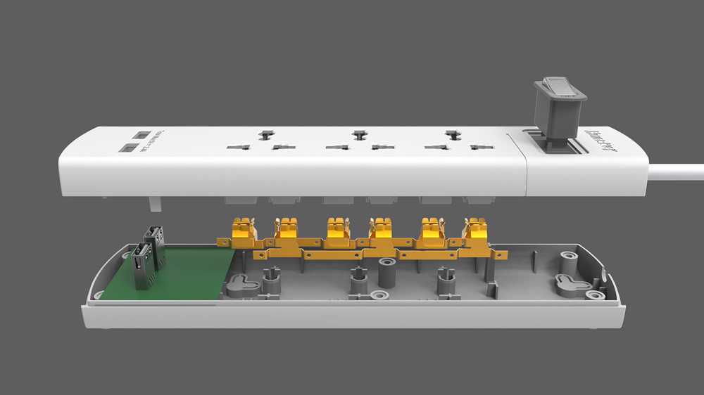 Huntkey Smart Power Strip 3 Outlet