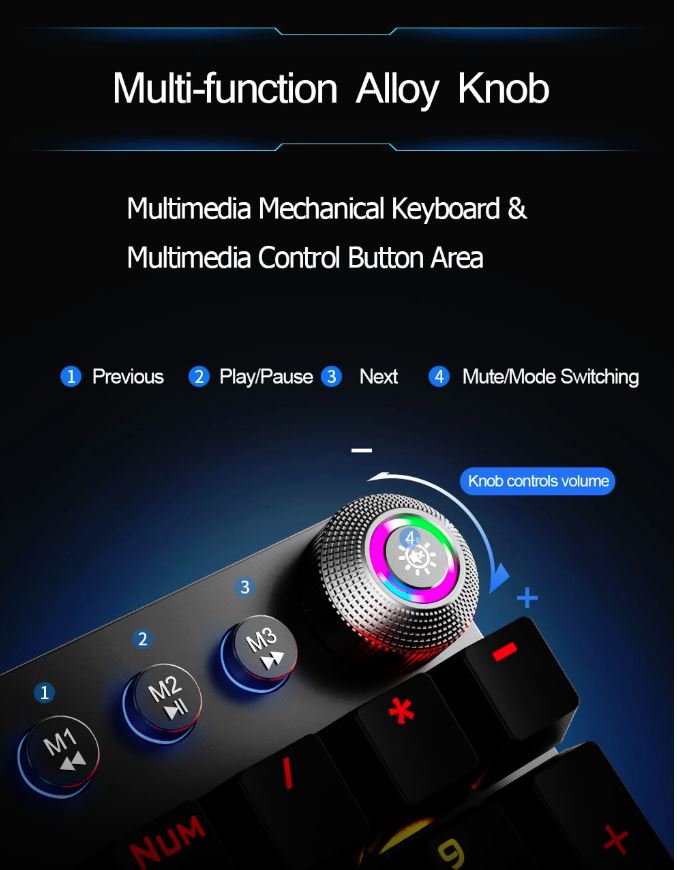 AULA F2058 Wired USB Gaming Keyboard