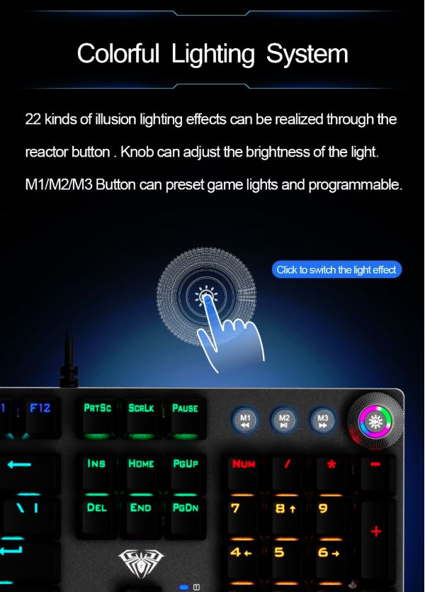 AULA F2058 Wired USB Gaming Keyboard
