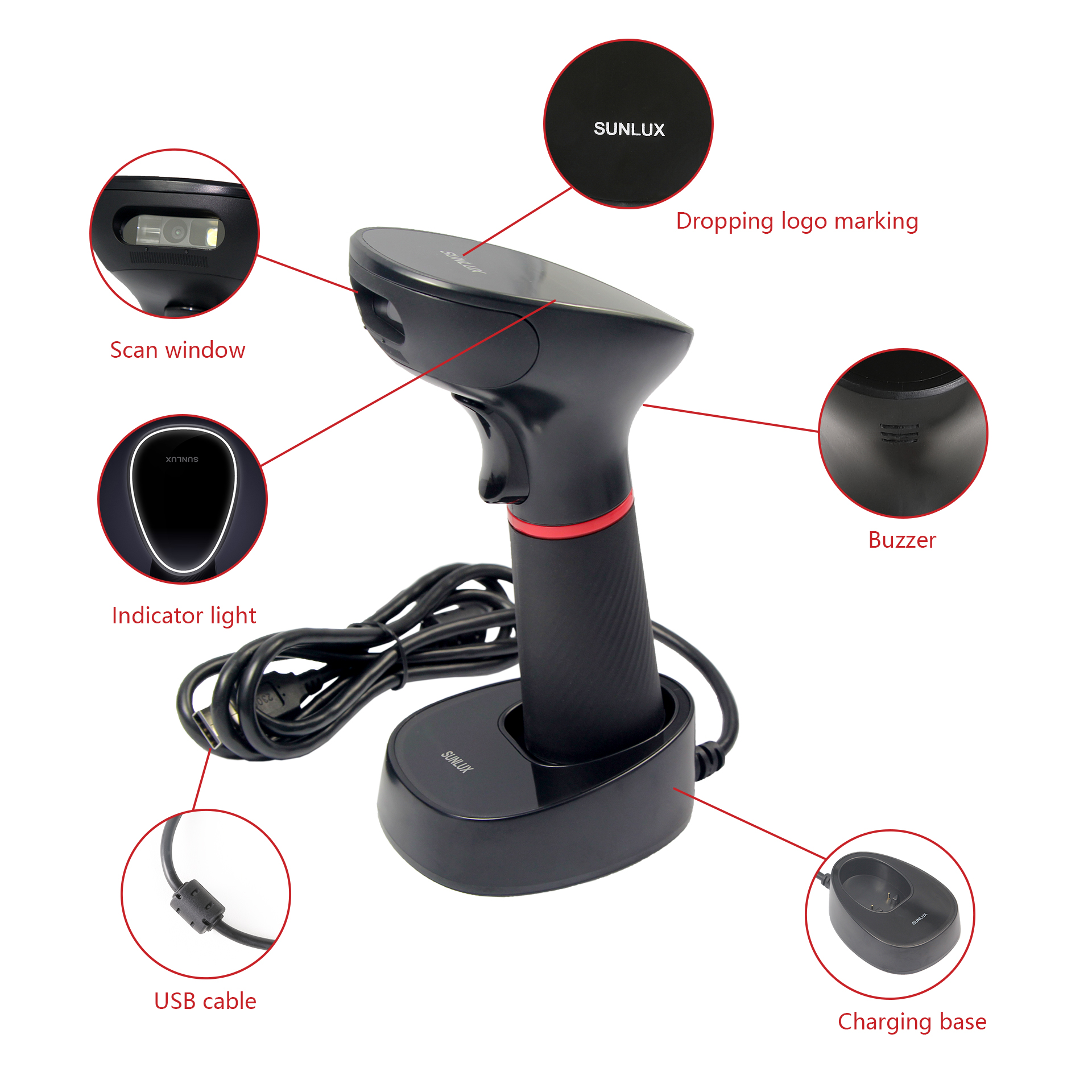 SUNLUX  XL-9610 2D Barcode Scanner