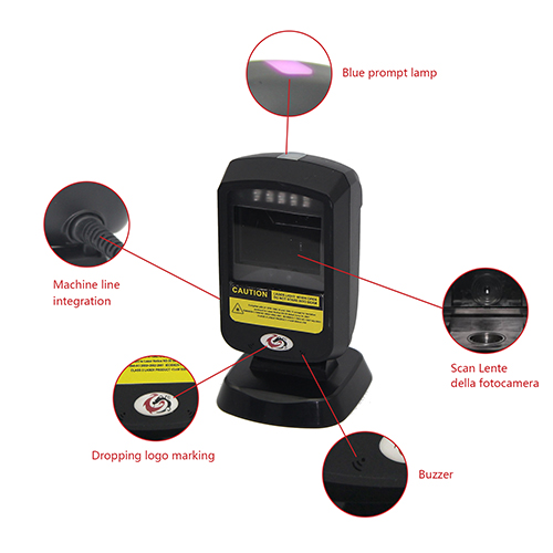 SUNLUX XL-2303 Wired Barcode  Scanner 2D With Stand