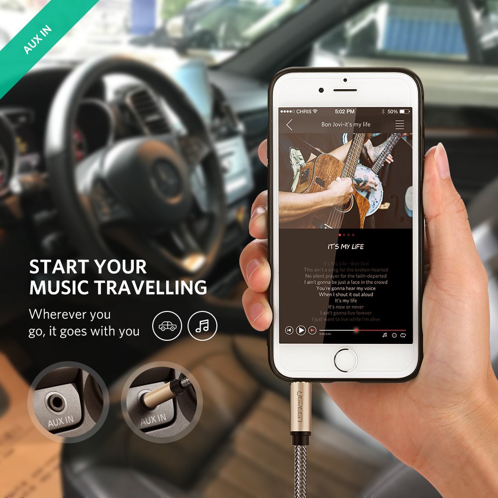 UGREEN AV125 3.5mm Audio Cable Male to Male Aux Cord -3M