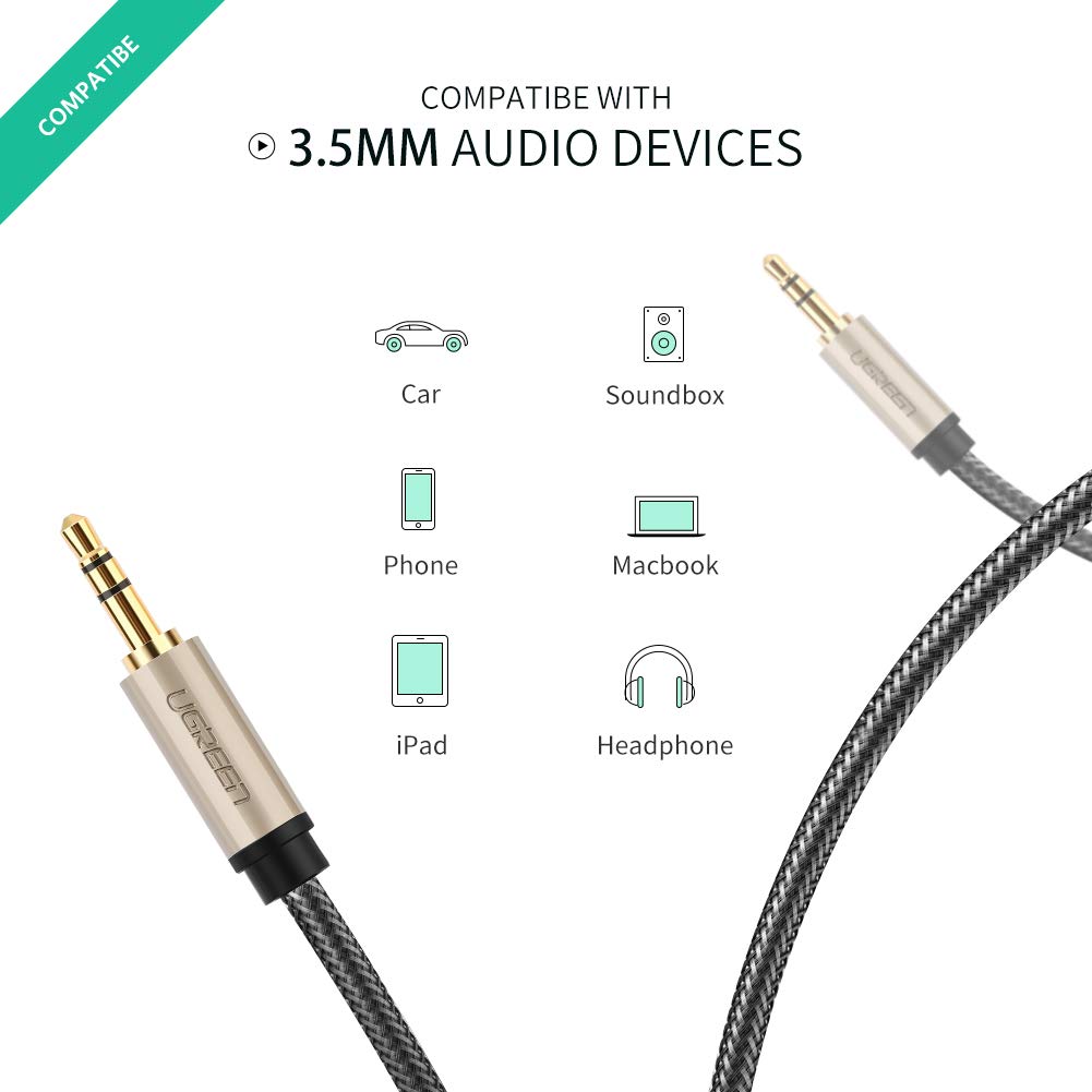 UGREEN AV125 3.5mm Audio Cable Male to Male Aux Cord -3M