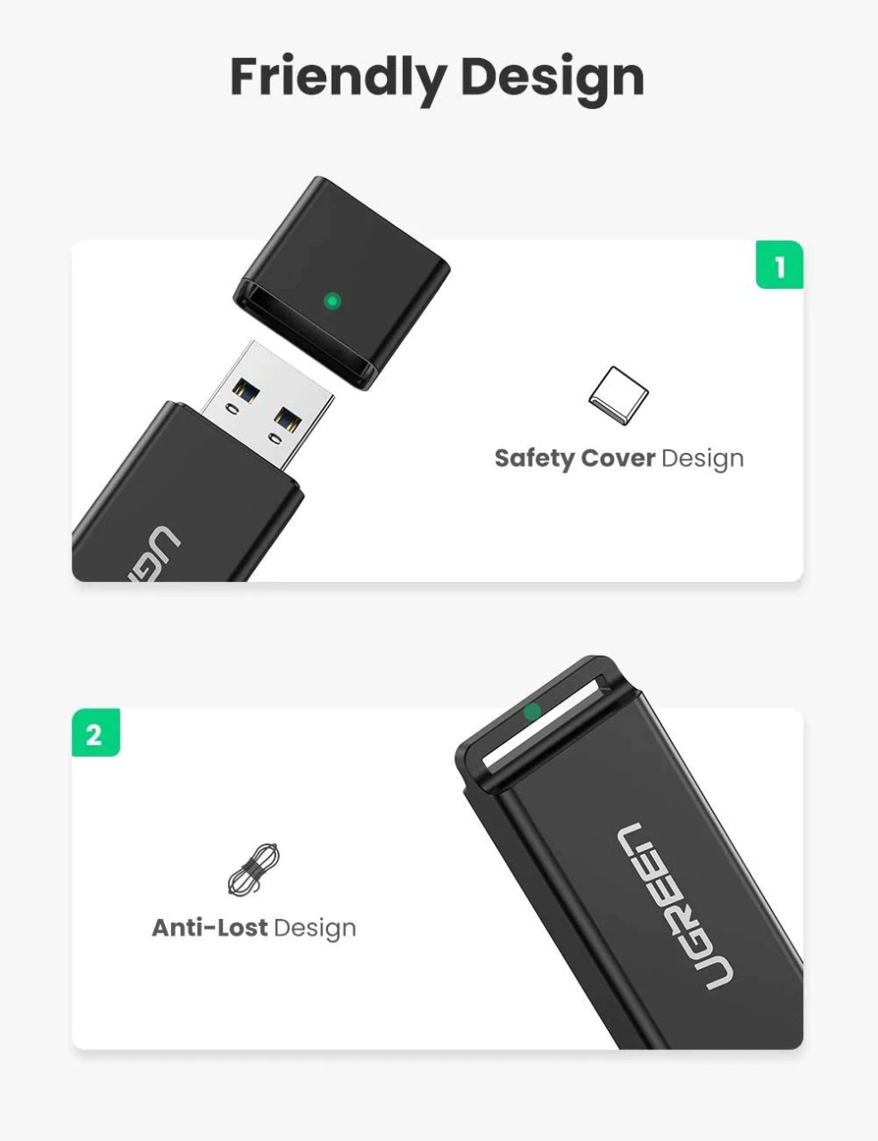 UGREEN CM104 USB 3.0 Card Reader For TF/SD Card