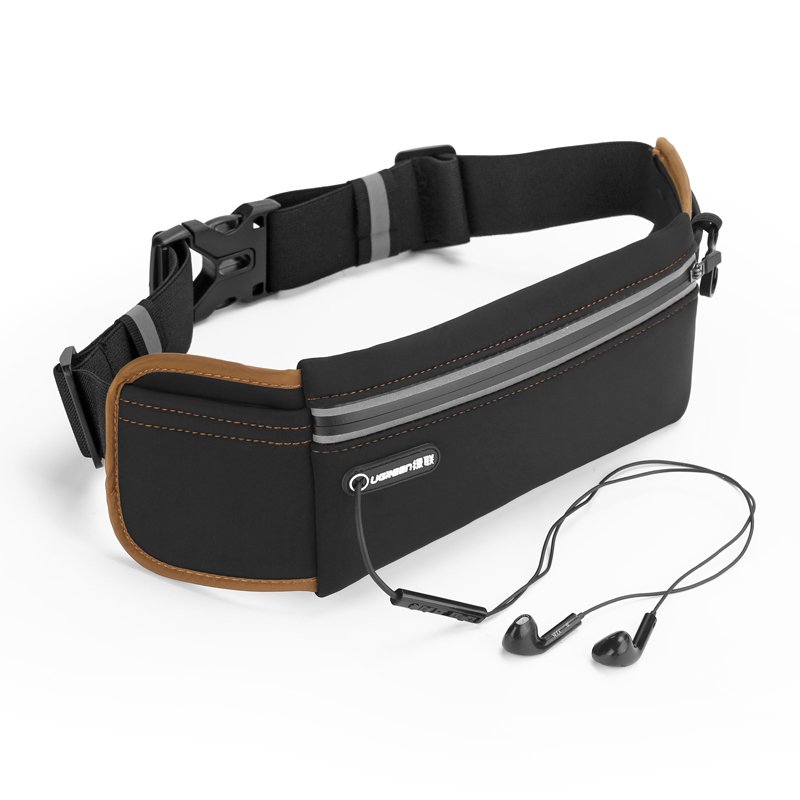 UGREEN LP112 Ultimate reflective stripe Running Belt with headphone outlet black