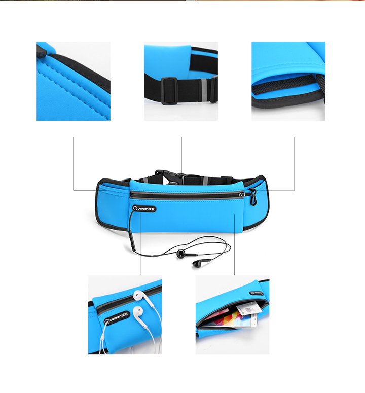 UGREEN LP112 Ultimate reflective stripe Running Belt with headphone outlet black