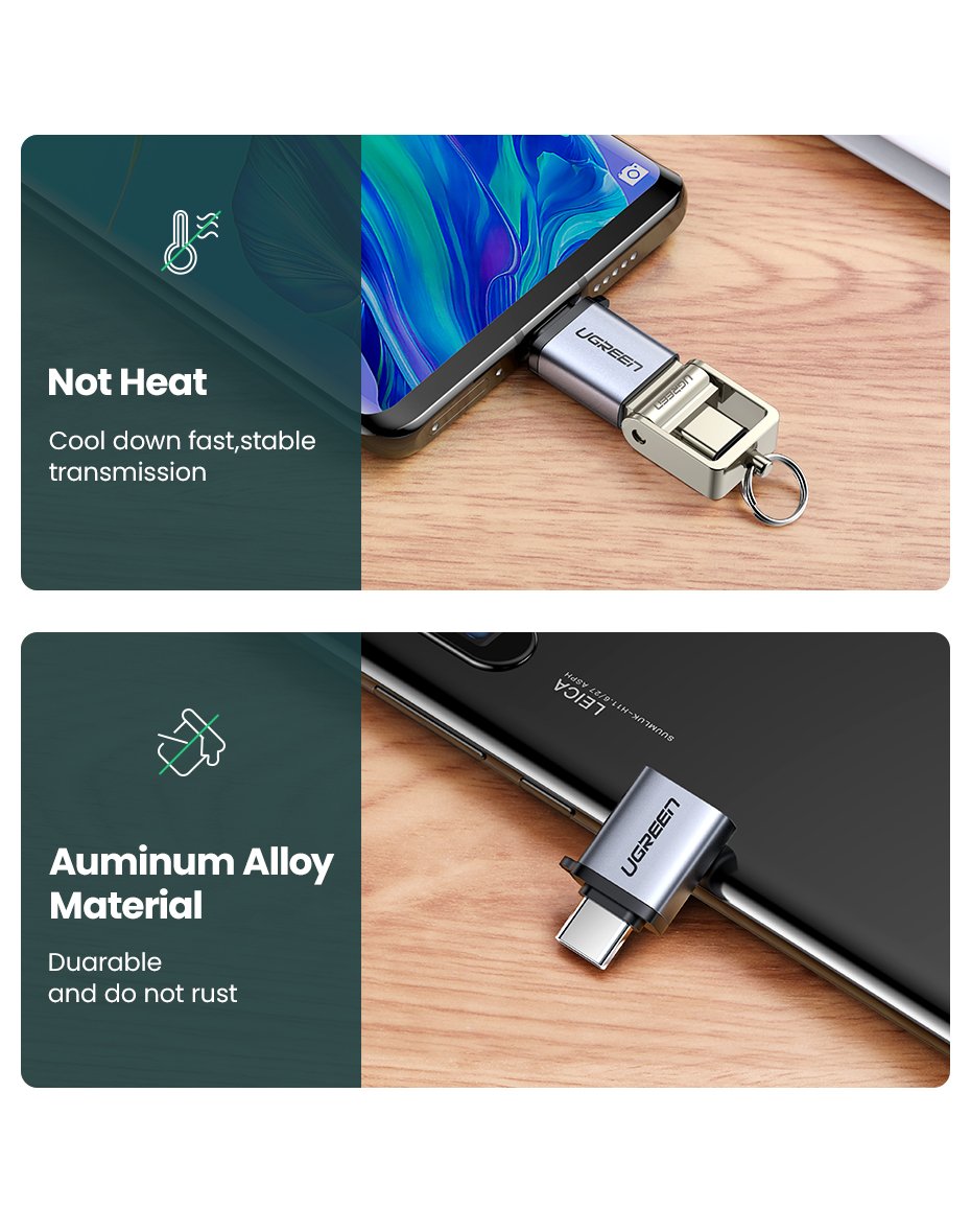 UGREEN US270 USB-C Male to USB 3.0 Female OTG Adapter
