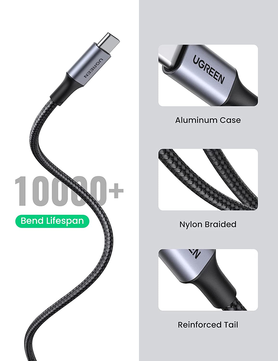 UGREEN US288 USB 2.0 A to USB-C Cable- 1M