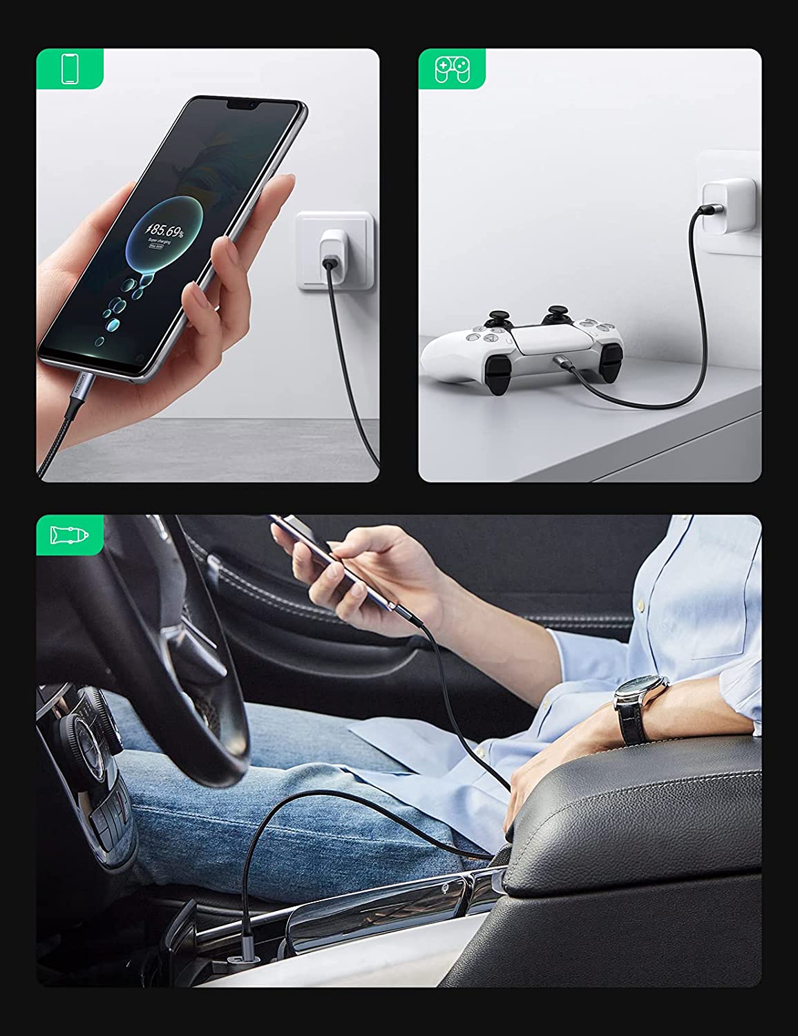 UGREEN US288 USB 2.0 A to USB-C Cable- 2M
