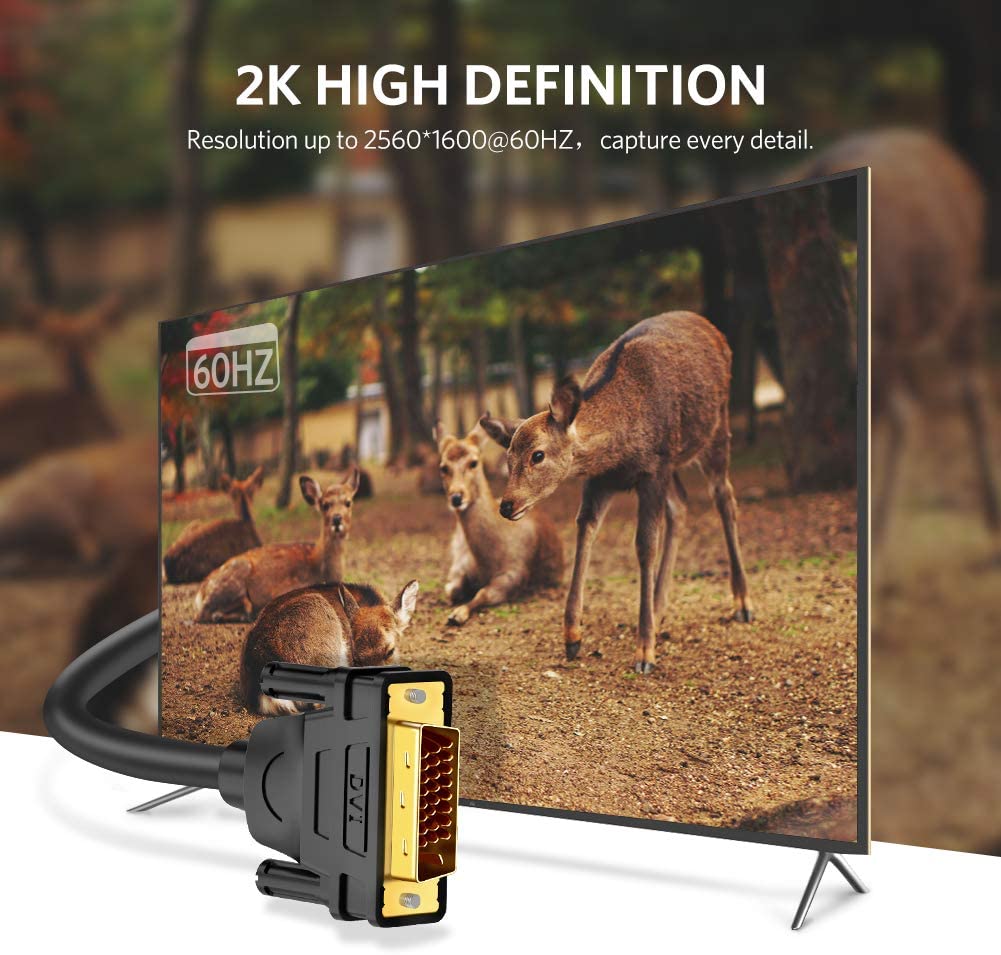 UGREEN VG101 DVI-D 24+1 Dual Link Male to Male
