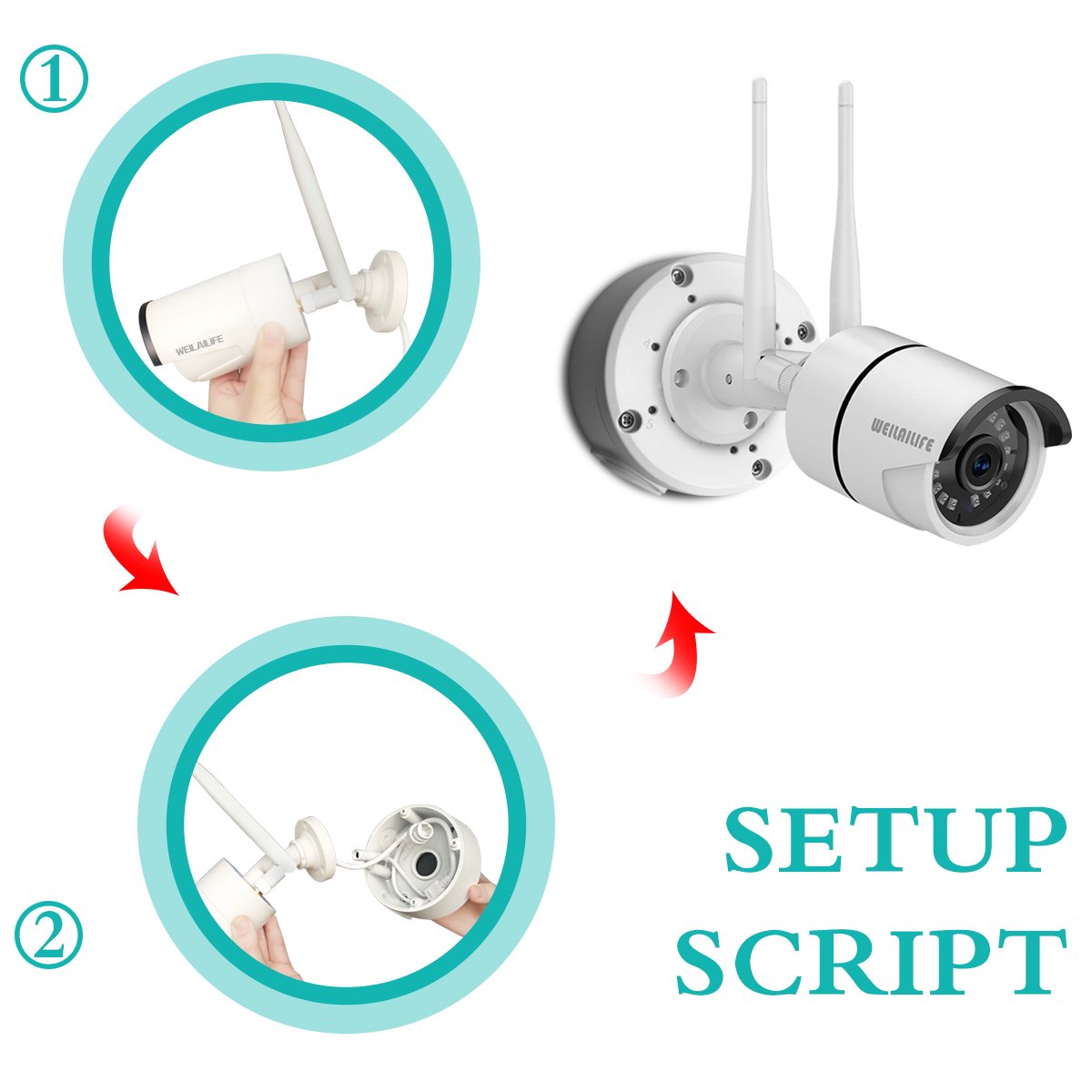 Universal Bullet Camera Junction Box Mount Bracket