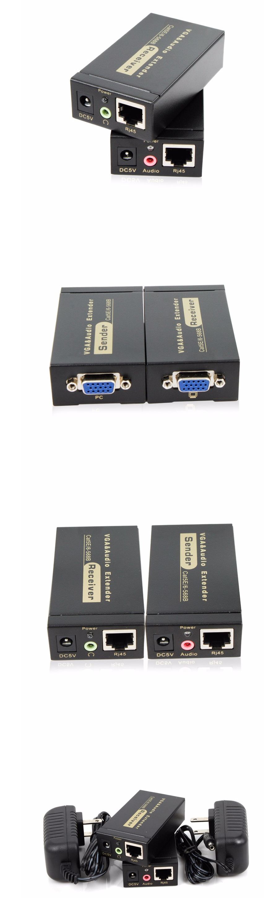VGA Cat5e Cat6 Extender-100m