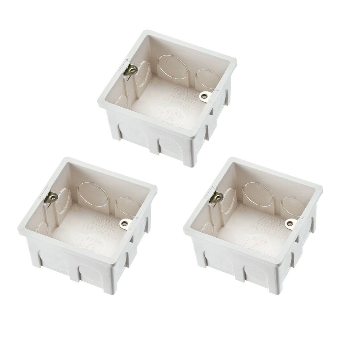 Wall Switch Box Electrical Outlet Flush Mount 86 Type Single Gang White