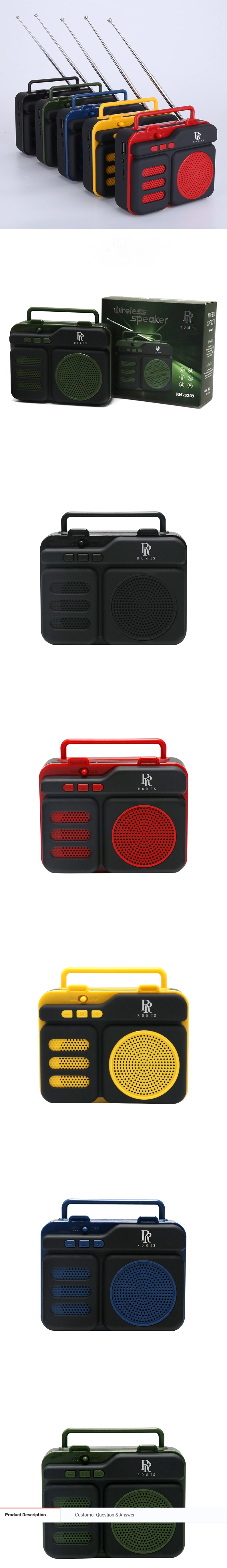 Bluetooth RM-S207 Speaker-Multi-Function Musical USB Speaker