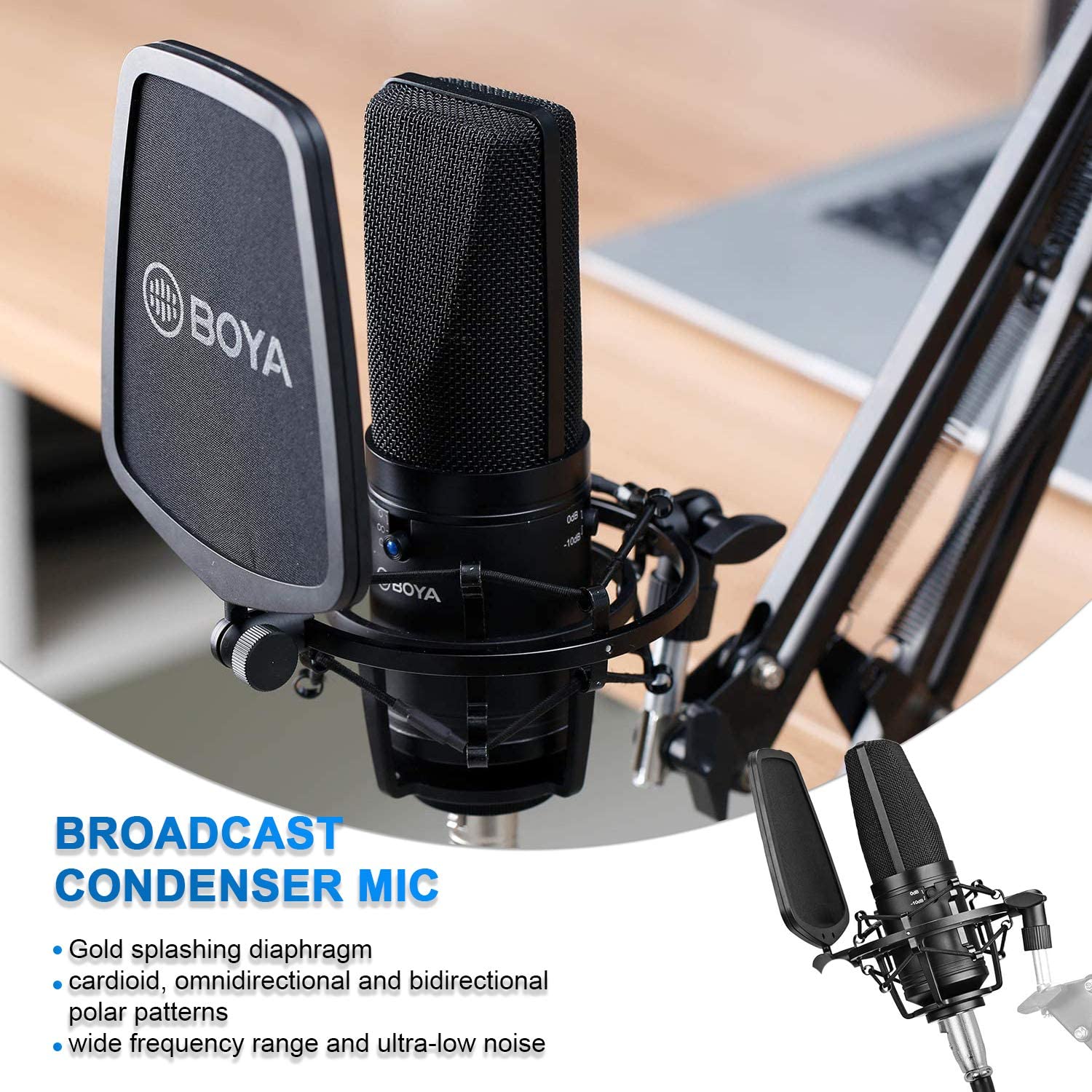 BOYA BY-M1000 Large Diaphragm Condenser Microphone