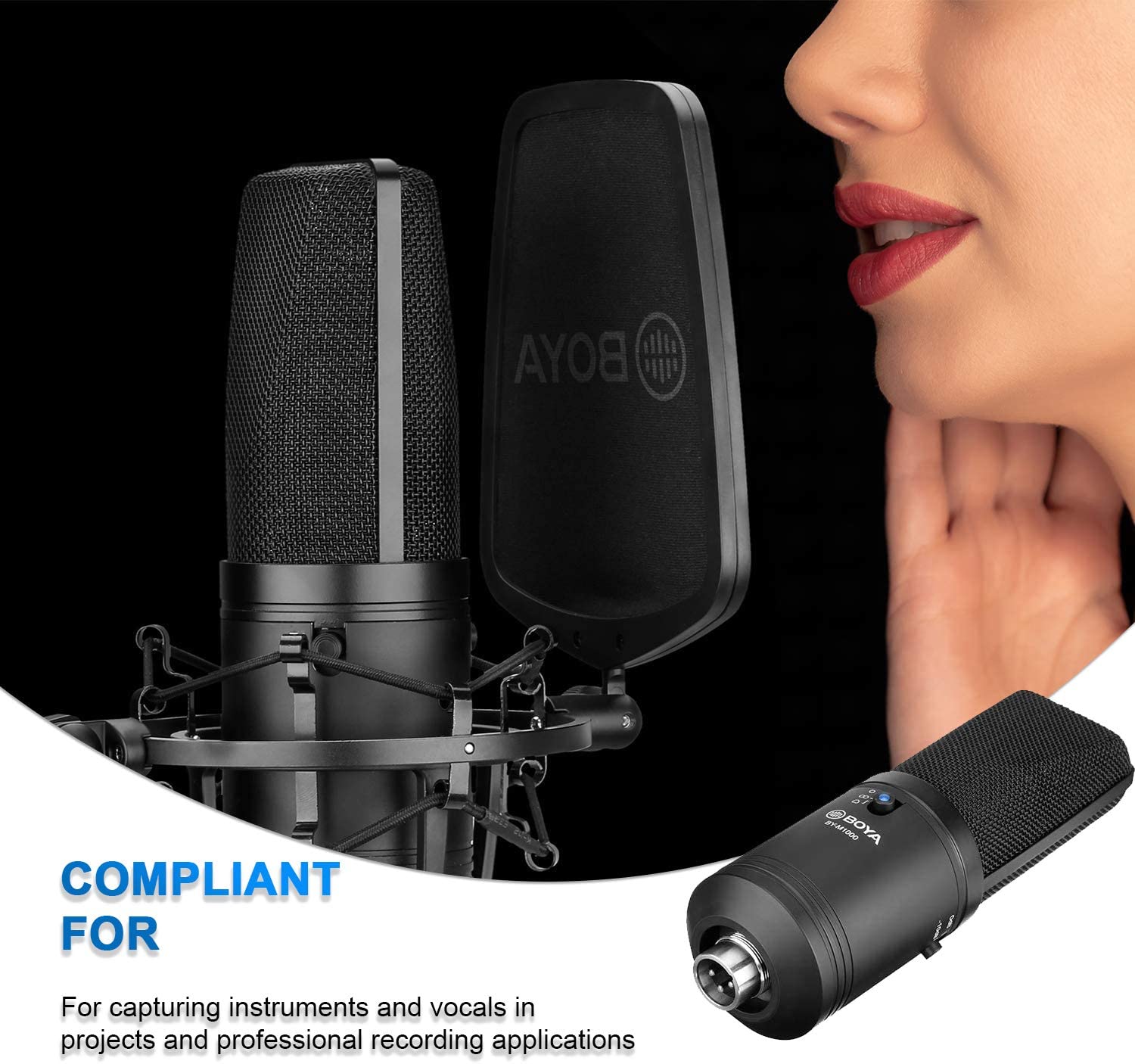 BOYA BY-M1000 Large Diaphragm Condenser Microphone