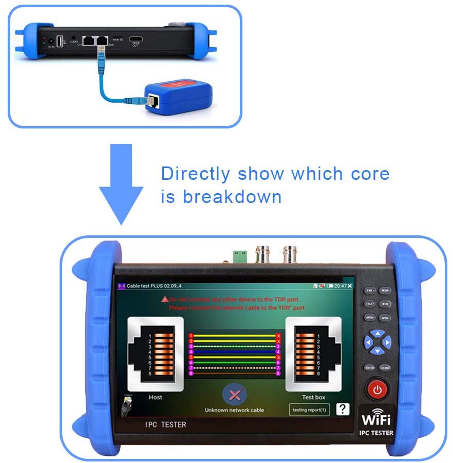 CCTV Tester Pro with 7 Inch Touch Screen