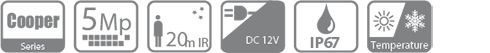 Dahua DH-HAC-B1A51 5MP HDCVI Fixed IR Bullet Camera (2.8mm)