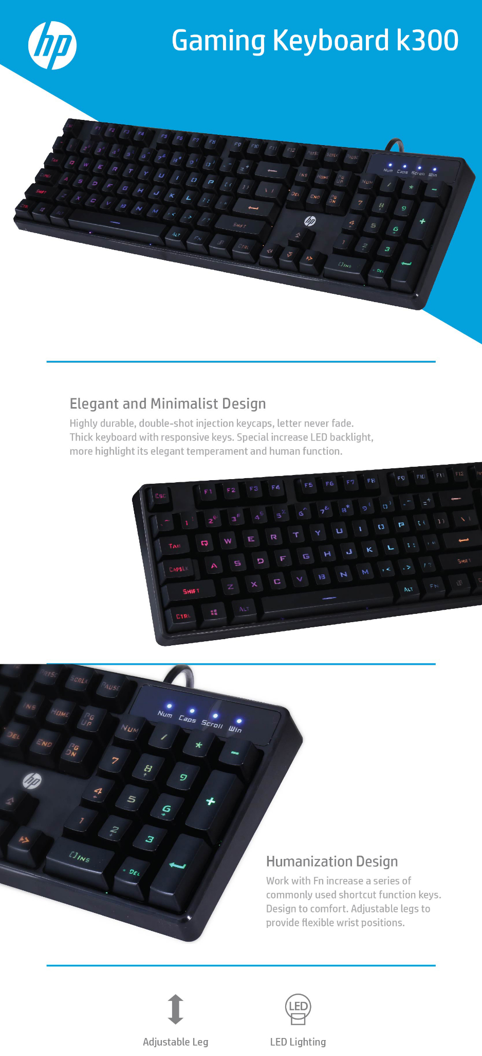 HP K300  Gaming Keyboard