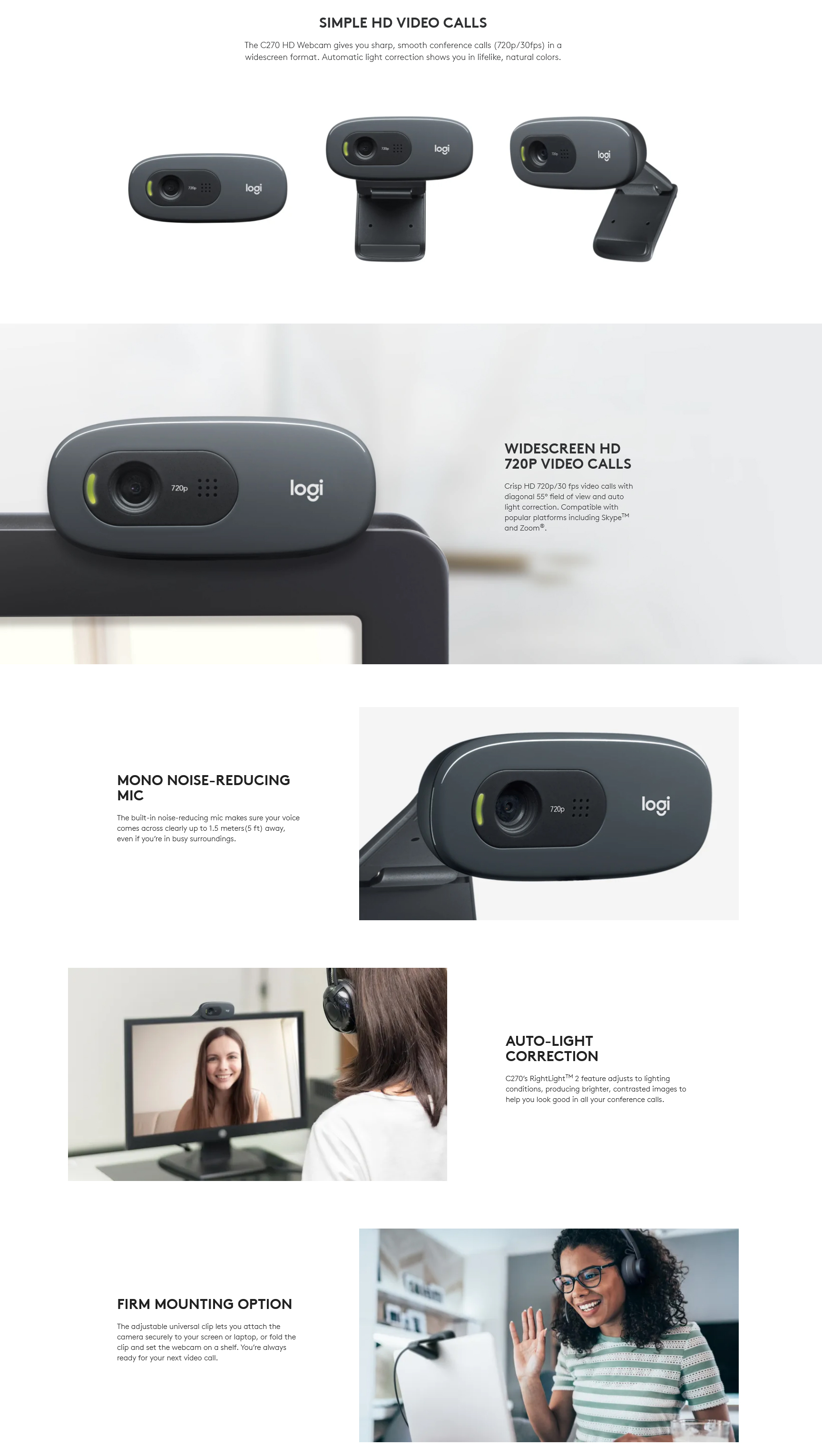 Logitech C270  HD Webcam