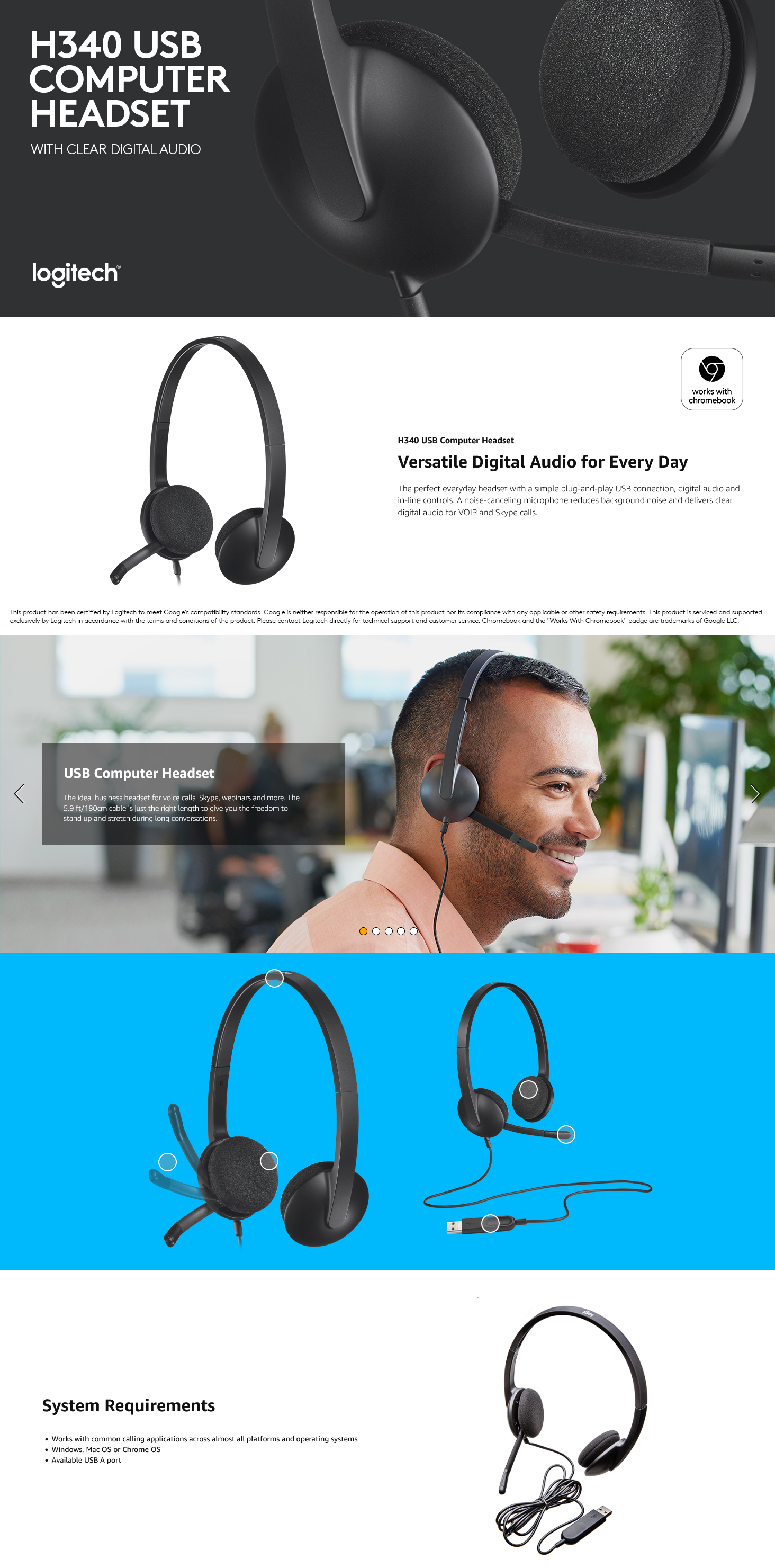 Logitech H340 USB Headset