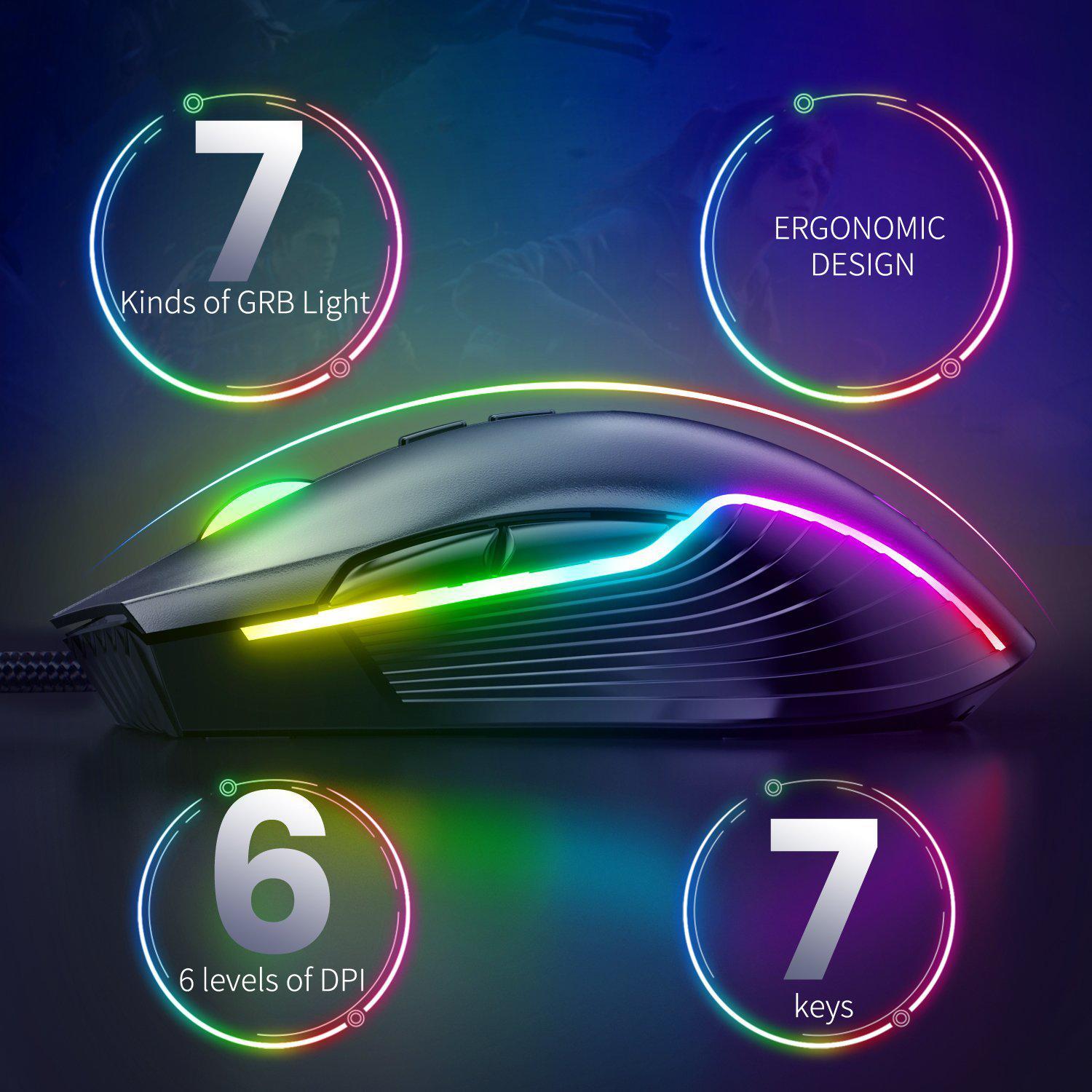 ONIKUMA CW905  Wired Gaming Mouse Optical