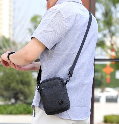 Portable Casual Crossbody Bag Waterproof - Gray