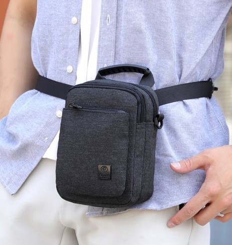 Portable Casual Crossbody Bag Waterproof - Gray
