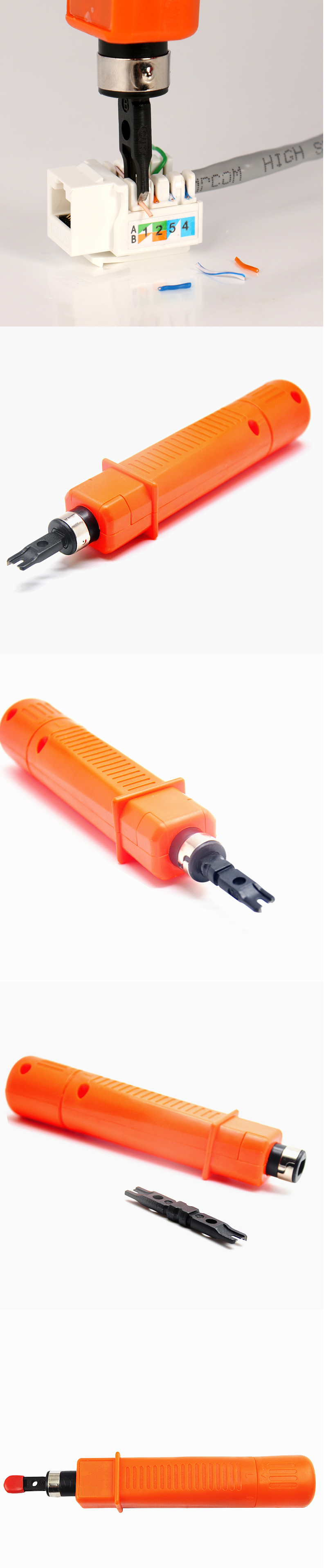 RJ45 RJ11 Network Cable Press Wire Cutting Tool Impact Punching Cutting Tool HY425