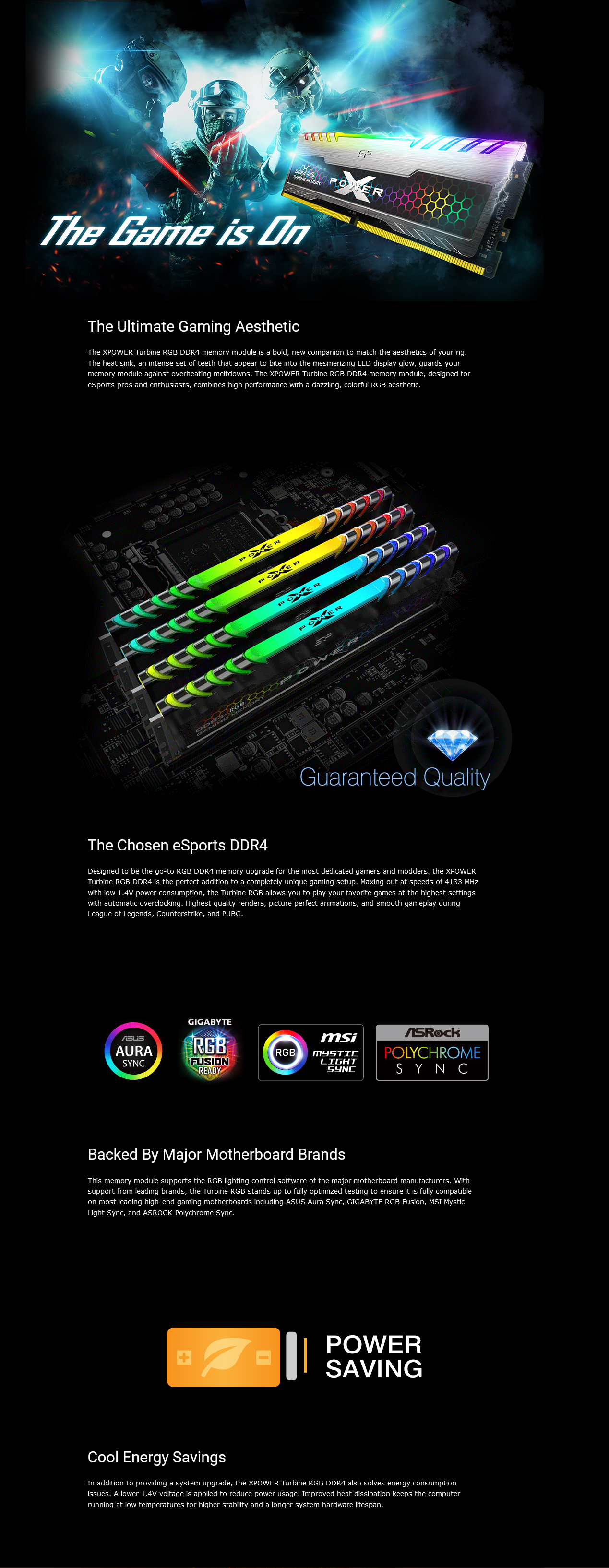 Silicon Power 16GB XPOWER Turbine RGB DDR4 360000MHz Gaming UDIMM For Desktop