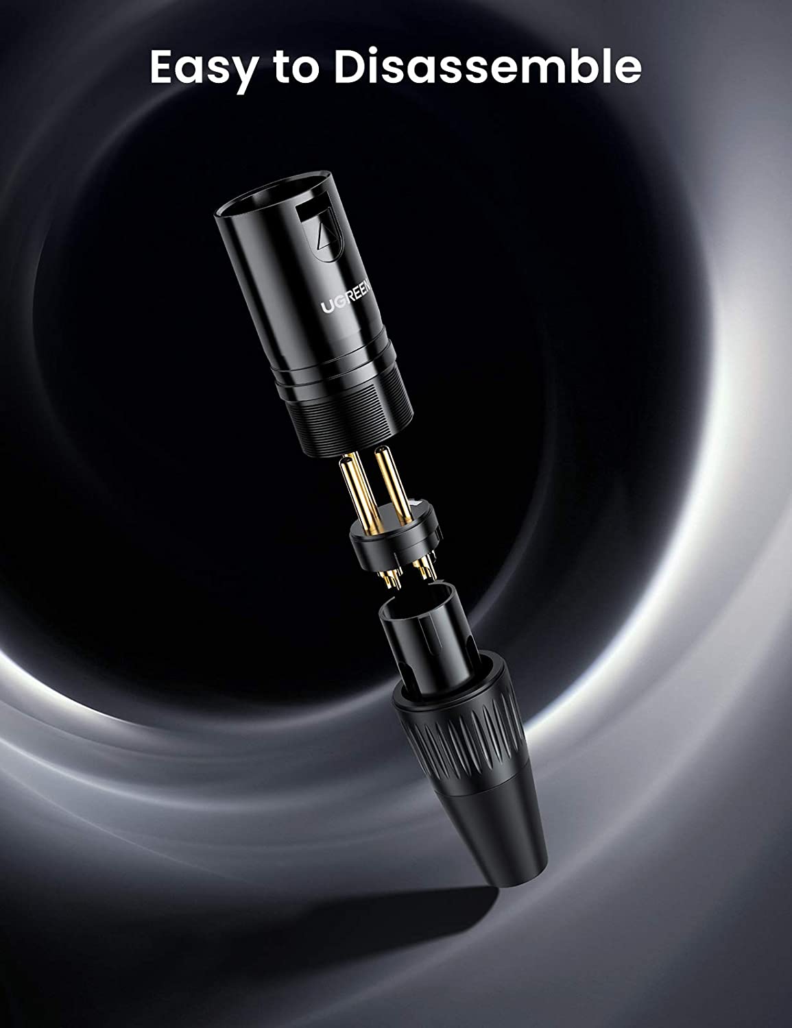 UGREEN AV162 Canon XLR Audio Connect Cable Male Microphone Adapter