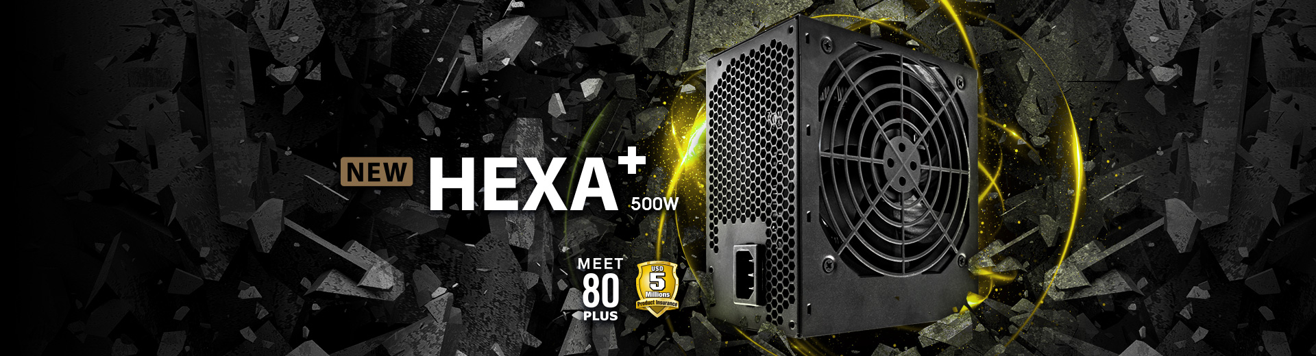 FSP HEXA+ 500W 80+ PSU ATX Power Supply