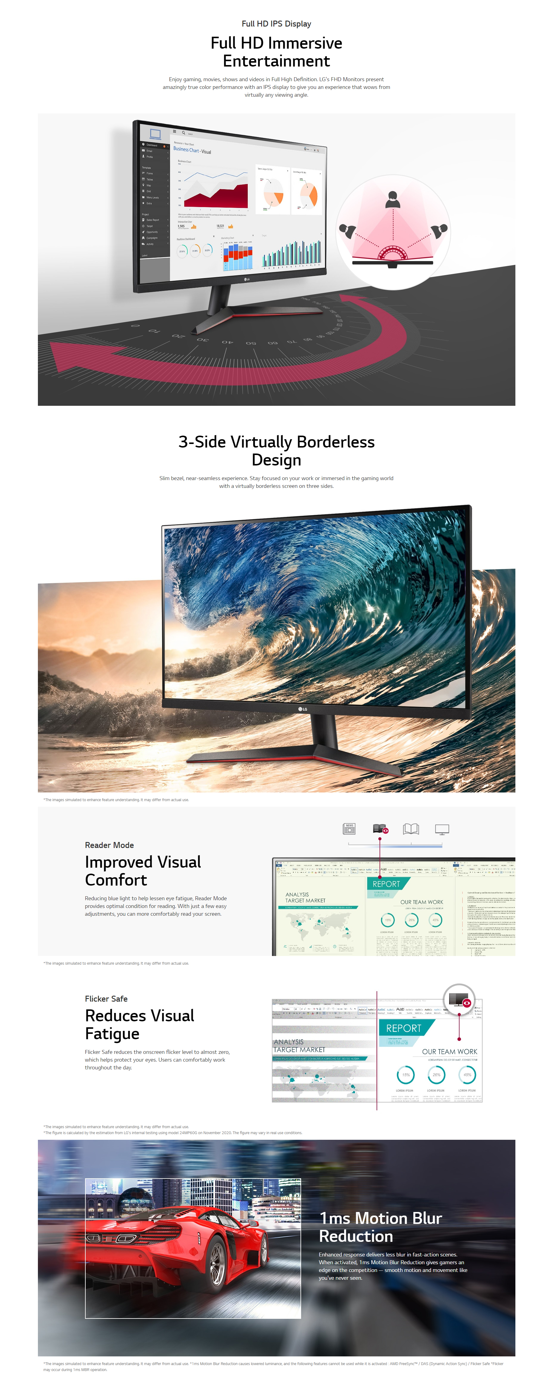 LG 24MP60G-B Full HD IPS Monitor with FreeSync