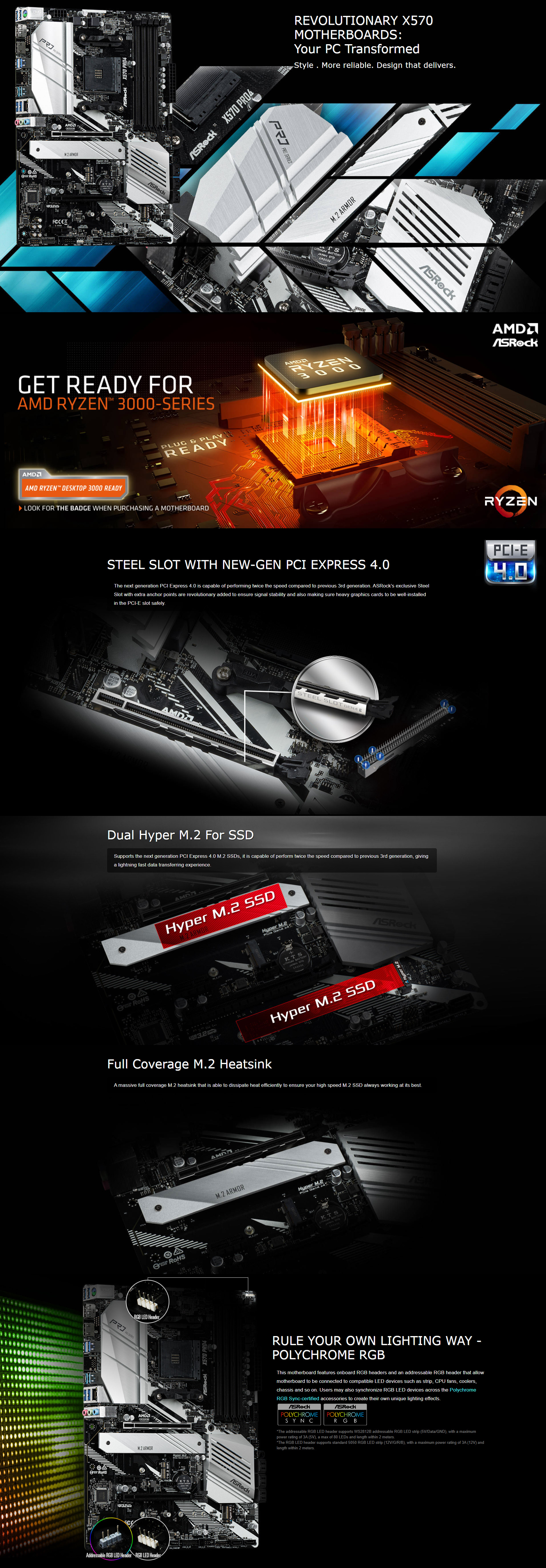 ASRock MBD X570 PRO4 AMD AM4 Socket ATX - Motherboard