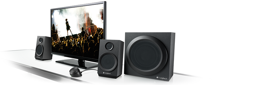 Logitech Z333 2.1 Speakers – Easy-access Volume Control, Headphone Jack – PC, Mobile Device, TV, DVD/Blueray Player, and Game Console Compatible