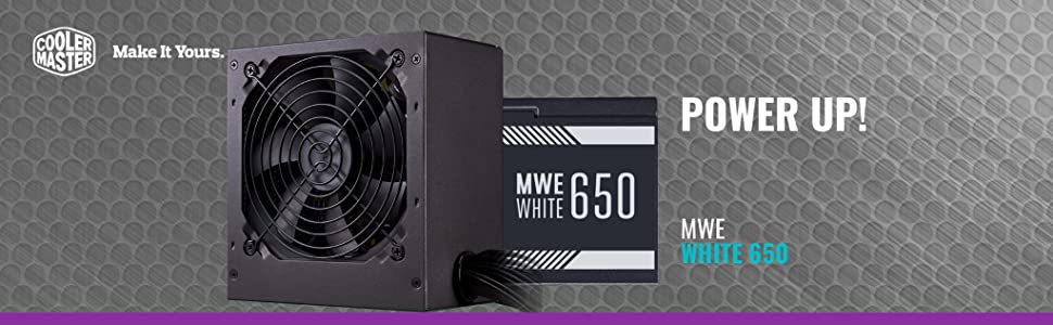 Cooler Master V650W MWE 650 WHITE 230V - V2 80+ Power Supply