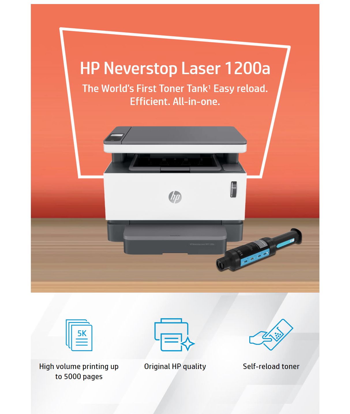 HP Neverstop Laser MFP 1200a Printer