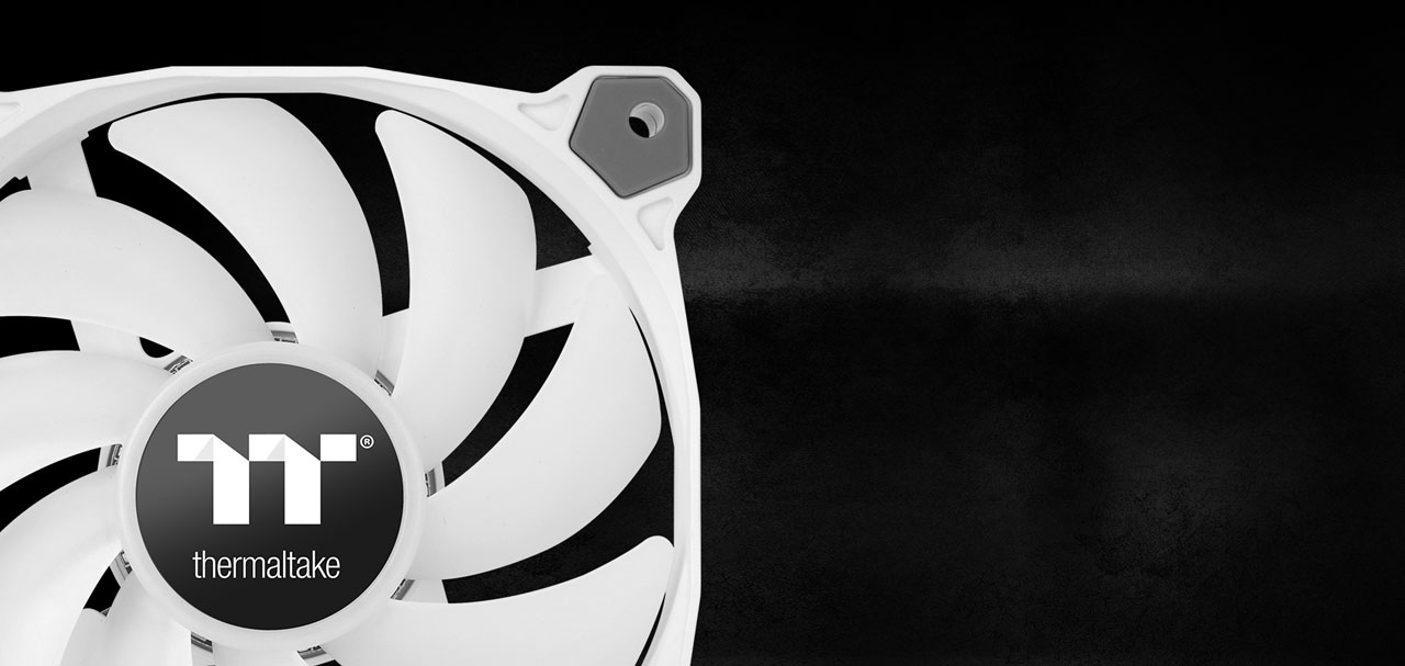 Thermaltake Pure 12 (3-Fan Pack) ARGB Sync/Analog Controller TT Premium Edition PWM Case/Radiator Fan - White