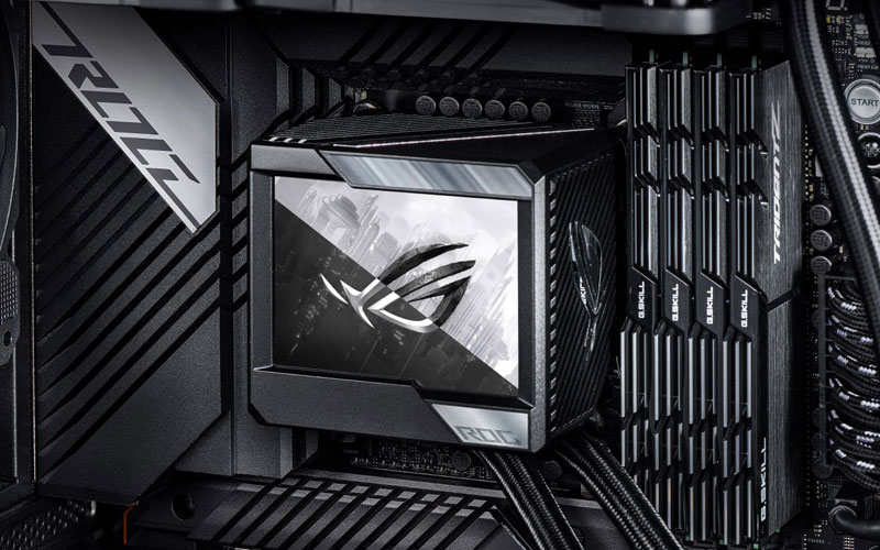 ASUS ROG RYUJIN II 360 ARGB AIO Liquid CPU Cooler 360mm Radiator (3x 120mm Fans) w/ 3.5\" LCD Display
