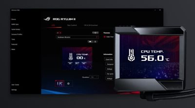 ASUS ROG RYUJIN II 240 AIO Liquid CPU Cooler 240mm Radiator (Two 120mm Fans) w/ 3.5\" LCD Display