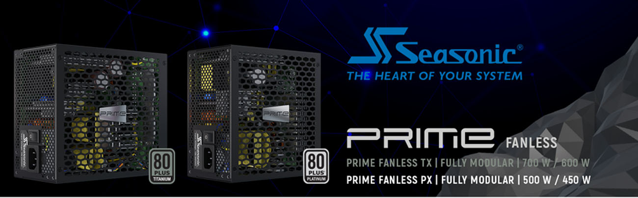Seasonic PRIME FANLESS TX-700 700W 80+ Titanium Full Modular True Fanless Design