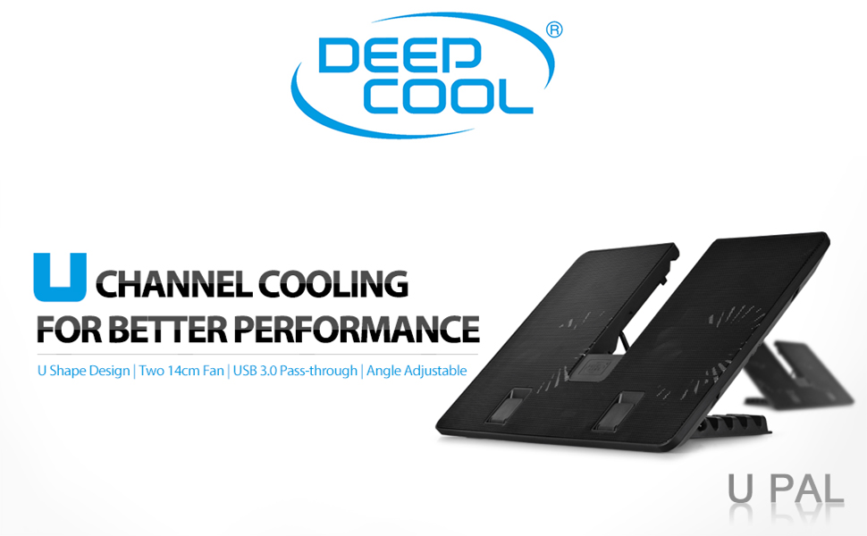DeepCool U PAL 2x140mm Fans Adjustable USB 3.0 Laptop Cooler