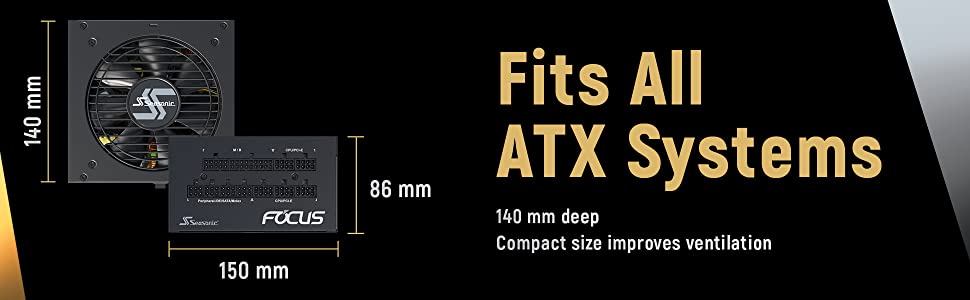 Seasonic FOCUS GX-650 650W 80+ Gold Full-Modular Fan Control in Fanless Silent & Cooling Mode