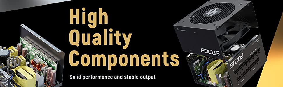 Seasonic FOCUS GX-650 650W 80+ Gold Full-Modular Fan Control in Fanless Silent & Cooling Mode