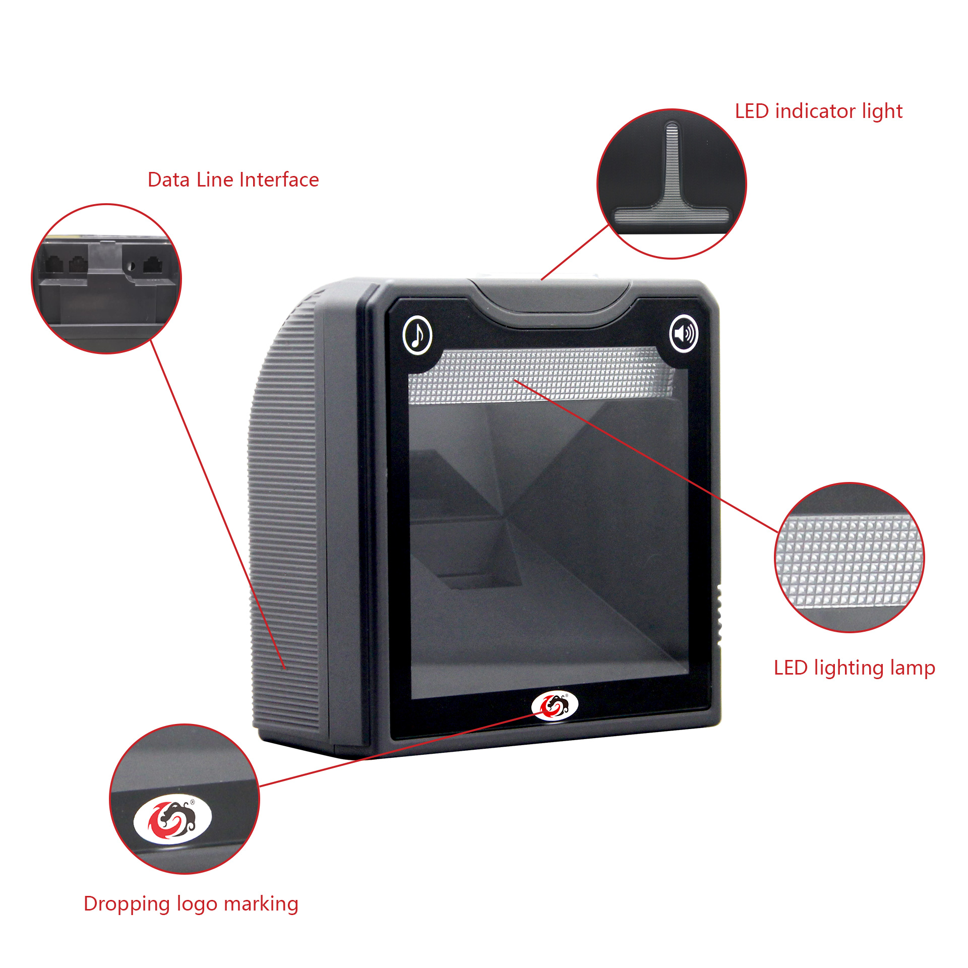 SUNLUX  XL-2310 2D Desktop Barcode Scanner