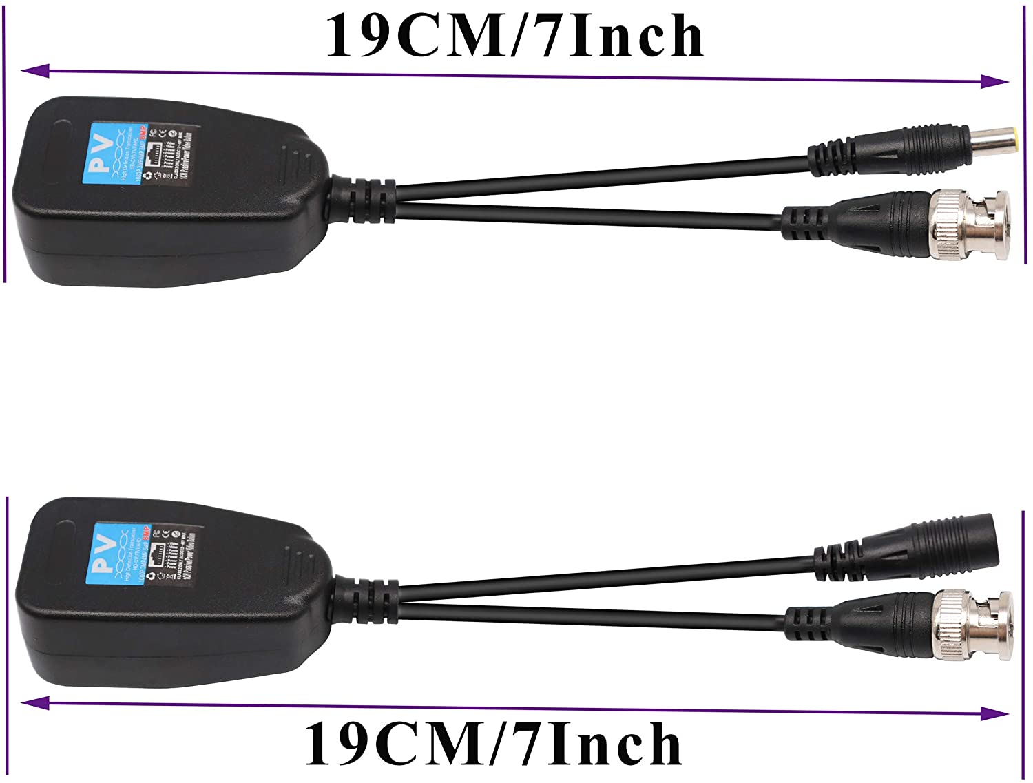 Video Balun RJ45 to BNC Transceiver Transmitter HD-CVI/TVI/AHD/CVBS